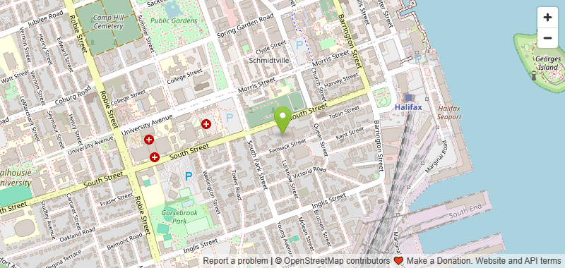 Map to The Tunisian Dude, 5633 Fenwick Street, Halifax